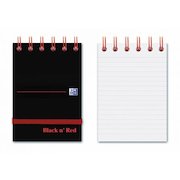 Black n Red A7 Wirebound Hard Cover Reporters Shorthand Notebook Ruled 140 Pages (Pack 5)