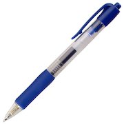ValueX Retractable Gel Rollerball Pen 0.7mm Line Blue (Pack 10)