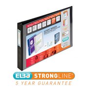 Elba Vision Ring Binder PVC 4 D-Ring A3 30mm Rings Landscape Black (Pack 2)