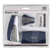 ValueX Stapler Staple Remover and Hole Punch Set Blue