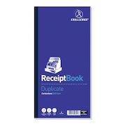 Challenge 280 x 141mm Duplicate Receipt Book Carbonless Taped Cloth Binding 200 Sets