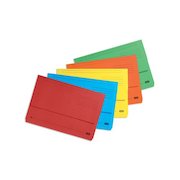 Elba Strongline Document Wallet Manilla Foolscap Half Flap 320gsm Assorted (Pack 25) 400155242
