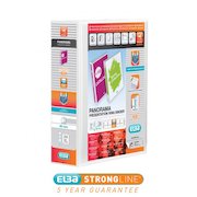Elba Panorama Presentation Ring Binder Polypropylene 2 D-Ring A4 65mm Rings White (Pack 4) 400008048