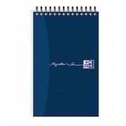 Oxford My Notes Reporters Notebook Card Cover Wirebound Ruled 160 Pages Navy Blue (Pack 10) 100080496
