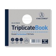 Challenge Triplicate Book 105x130mm Card Cover Ruled 100 Sets (Pack 5) 100080471