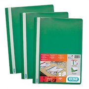 Elba Report File Clear Front Plastic Green