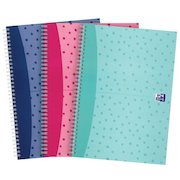 Oxford Twinwire Spots Notebook 200 Pages A4 Assorted (Pack 3) 400155747