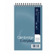 Cambridge Everyday Shorthand Pad Wbd 70gsm Ruled Perforated 300pp 125x200mm Blue