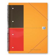 Oxford International Wirebound PP Meeting Book A4+ Perforated 4 Holes 160 Pages Orange 100104296