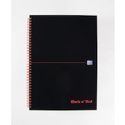 Black n Red Notebook Wirebound Hardback A-Z Ruled