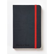 Black n Red Journal A6 Casebound Ruled 144 Pages Black With Red Elastic Strap 400033672