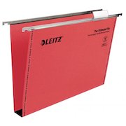 Leitz Ultimate Clenched Bar Foolscap Suspension File Card 30mm Red (Pack 50) 17450025