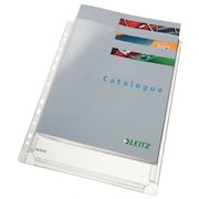 Leitz Multi Punched Expanding Pocket Polypropylene A4 170 Micron Top Opening Clear (Pack 5) 47188