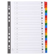 Exacompta Index A-Z A4 160gsm Card White with Coloured Mylar Tabs