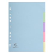 Exacompta Forever Recycled Divider 5 Part A4 170gsm Card Assorted Colours