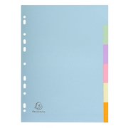 Exacompta Forever Recycled Divider 6 Part A4 170gsm Card Assorted Colours