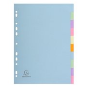 Exacompta Forever Recycled Divider 10 Part A4 170gsm Card Assorted Colours