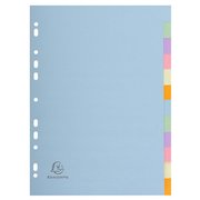 Exacompta Forever Recycled Divider 12 Part A4 170gsm Card Assorted Colours