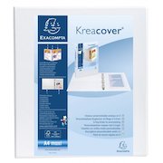 Exacompta Presentation Ring Binder Polypropylene 4 D-Ring A4 Plus 40mm Rings White (Pack 10)