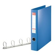 Esselte Standard Ring Binder Polypropylene 4 D-Ring A4 40mm Rings Blue 82405