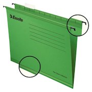 Esselte Classic Foolscap Suspension File Board 15mm V Base Green (Pack 25) 90337