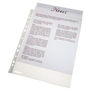 Esselte Economy Punched Pocket Polypropylene Top-opening 43 Micron A4 Clear