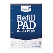 Silvine A4 Refill Pad 5mm Quadrille Squares