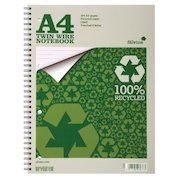 Silvine Recycled Notebook Wirebnd 70gsm Ruled Margin Perf Punched 4 Holes 104pp A4
