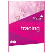 Silvine A4 Tracing Pad 63gsm 40 Sheets (Pack 6)