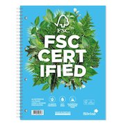 Silvine Premium FSC A4 Wirebound Card Cover Notebook Ruled 160 Pages Blue (Pack 5)