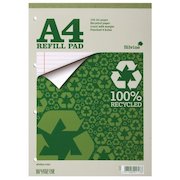 Silvine A4 Refill Pad Recycled Ruled
