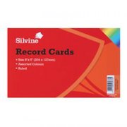 ValueX Record Cards Ruled 203x127mm Assorted Colours (Pack 100)