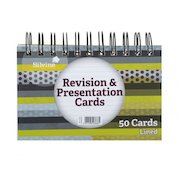 Silvine Revision and Presentation Cards Ruled 152x102mm Twinwire Pad White (Pack 50)
