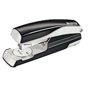 Leitz WOW Half Strip Stapler Metal 40 Sheet Black 55040095