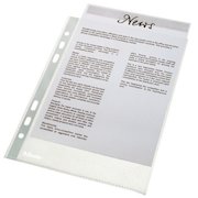 Esselte Multi Punched Pocket Polypropylene A5 50 Micron Top Opening Clear (Pack 100) 23782
