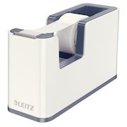 Leitz WOW Dual Colour Tape Dispenser for 19mm Tapes White/Grey 53641001