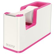 Leitz WOW Dual Colour Tape Dispenser for 19mm Tapes White/Pink 53641023