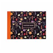 Pukka Bloom Visitors Book A4 Black Floral 9687-BLM