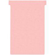 Nobo T-Cards 160gsm Tab Top 15mm W123x Bottom W112x Full H178mm Size 4 Pink