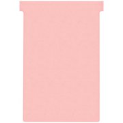 Nobo T-Cards 160gsm Tab Top 15mm W123x Bottom W112x Full H178mm Size 4 Pink