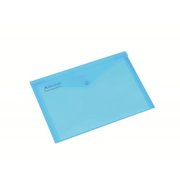 Rexel Popper Wallet Polypropylene A4 Blue (Pack 5) 16129BU