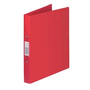 Rexel Budget Ring Binder Polypropylene 2 O-Ring A4 25mm Rings Red (Pack 10)