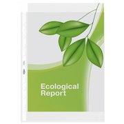Rexel Eco-Filing Punched Pocket Recycled Polypropylene Top-opening 100 Micron A4