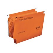 Rexel Crystalfile Classic 300 Foolscap Lateral Suspension File Manilla 30mm Orange (Pack 25) 3000110