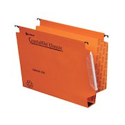 Rexel Crystalfile Classic 300 Foolscap Lateral Suspension File Manilla 50mm Orange (Pack 25) 70673