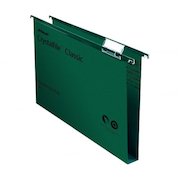 Rexel Crystalfile Classic A4 Suspension File Manilla 30mm Green (Pack 50) 70621