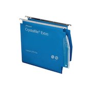 Rexel Crystalfile Extra 275 Foolscap Lateral Suspension File Polypropylene 15mm V Base Blue (Pack 25) 70639