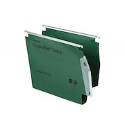 Rexel Crystalfile Extra 275 Foolscap Lateral Suspension File Polypropylene 30mm Green (Pack 25) 70640