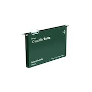 Rexel Crystalfile Extra A4 Suspension File Polypropylene 30mm Green (Pack 25) 71759