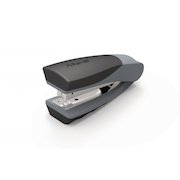 Rexel Centor Half Strip Stapler Vertical 60mm Throat 26/6 24/6 for 20 Sheets Silver and Black